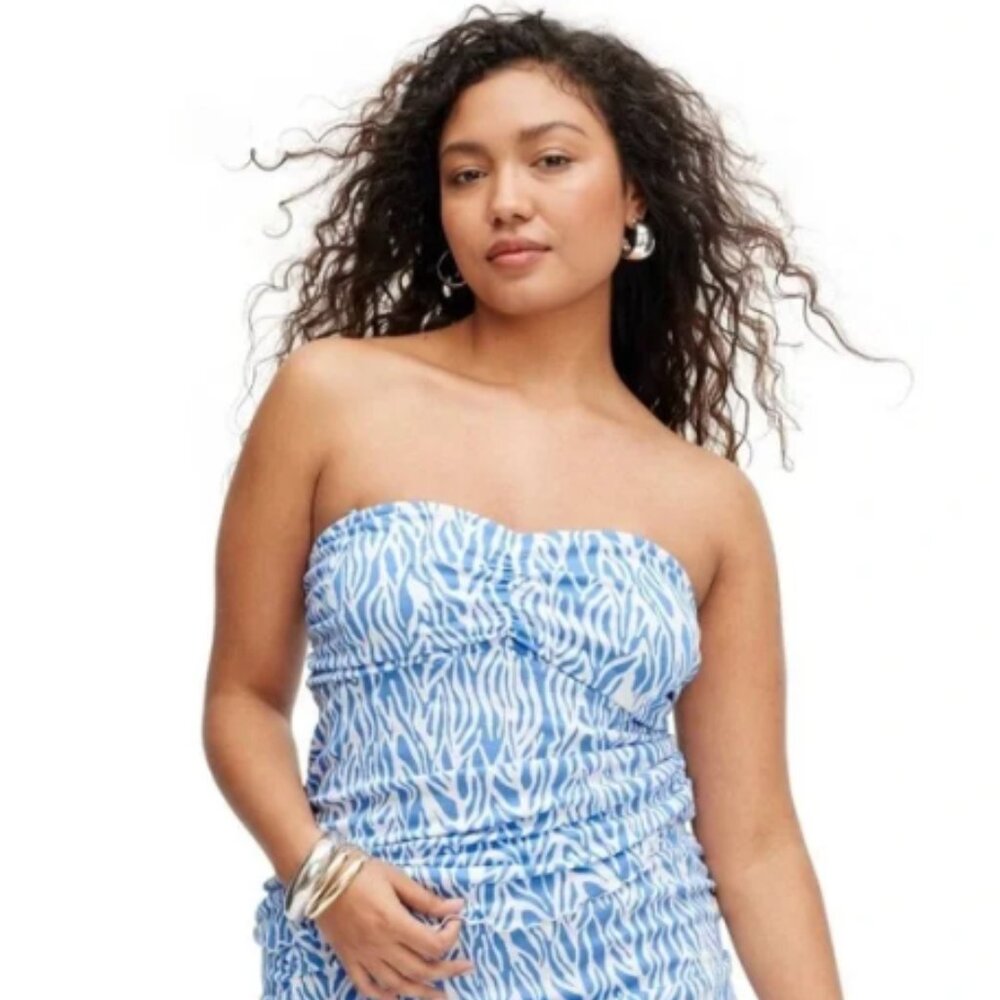 DVF for Target Women's Sea Twig Blue Tank/Tube Top